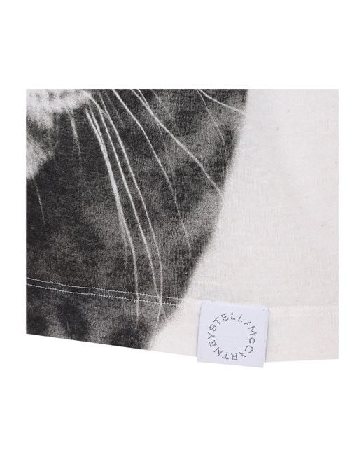 Stella McCartney White Graphic Printed Crewneck T-Shirt
