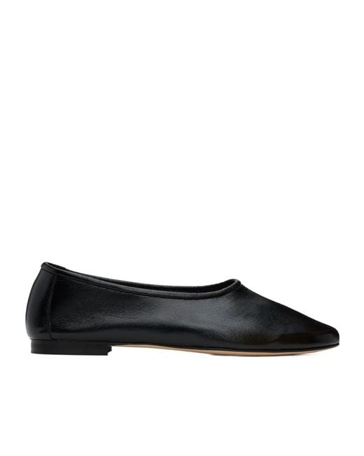By Far Black Prudence Slip-On Ballerina Shoes