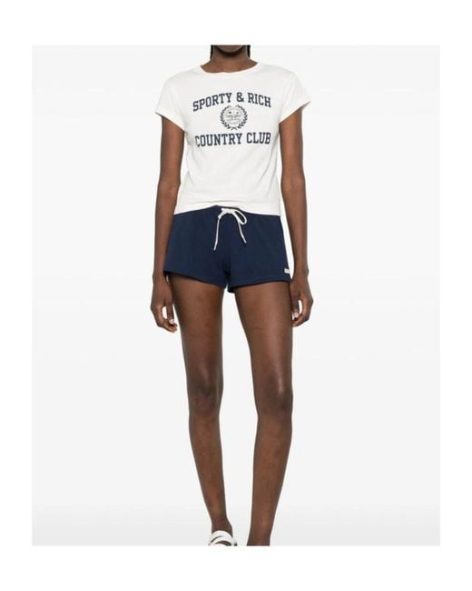 Sporty & Rich White Short-Sleeved T-Shirt
