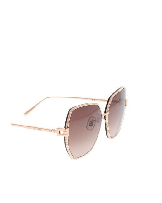 Chopard Pink Eyewear Butterfly Frame Sunglasses