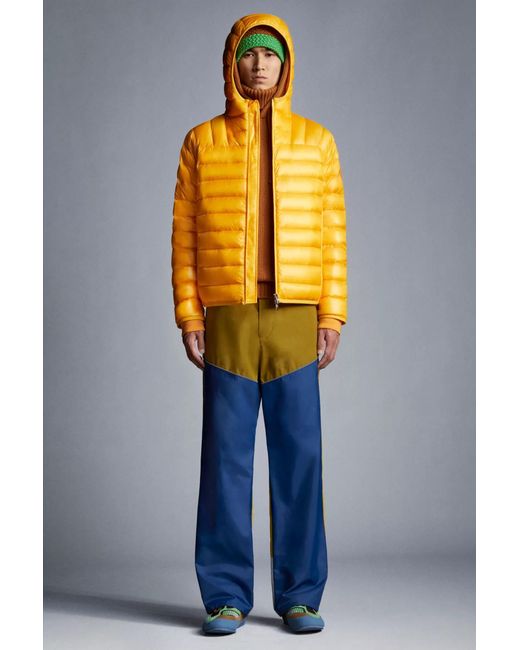 Moncler Orange Hooded Padded Down Jacket for men