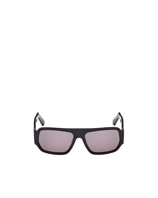 Gcds White Geometric Frame Sunglasses for men