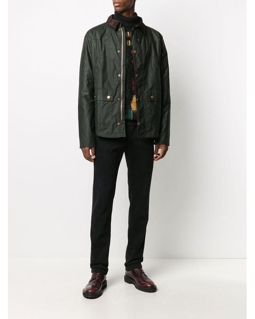 Barbour Black Collared Button-Up Jacket for men