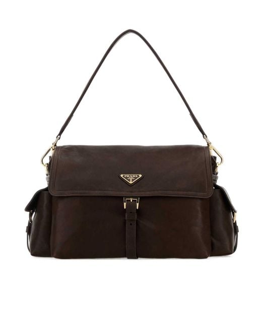 Prada Black Re-Nylon Triangle-Logo Shoulder Bag