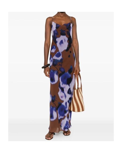Patrizia Pepe Blue Floral-Print Dress