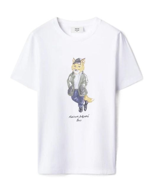 Maison Kitsuné White Maison Kitsuné Weekend Fox Regular-Fit T-Shirt
