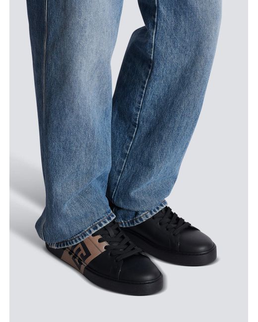 Balmain Black B-Court Trainers for men