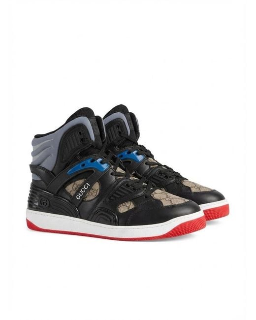 Gucci Black Basket High Top Sneakers for men