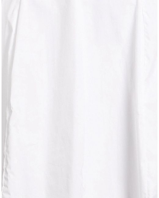 Marni White Solid-Color Seersucker Dress