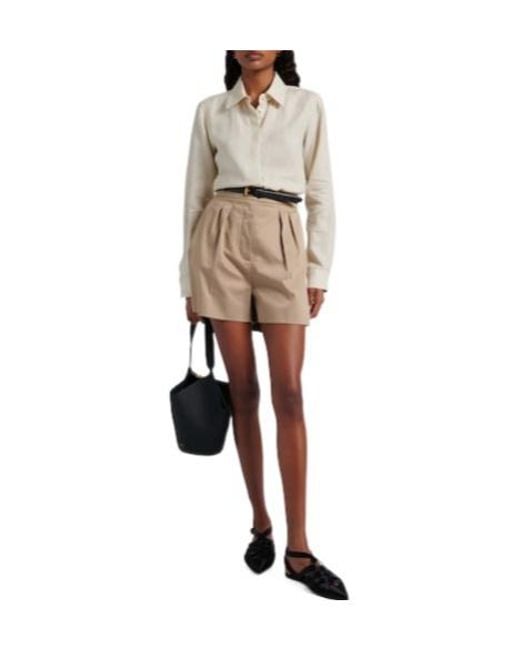 Max Mara White Linen Long-Sleeved Shirt