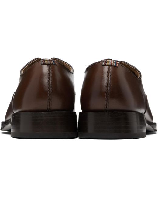 Paul Smith Brown Lace-Up Leather Derby Shoes for men