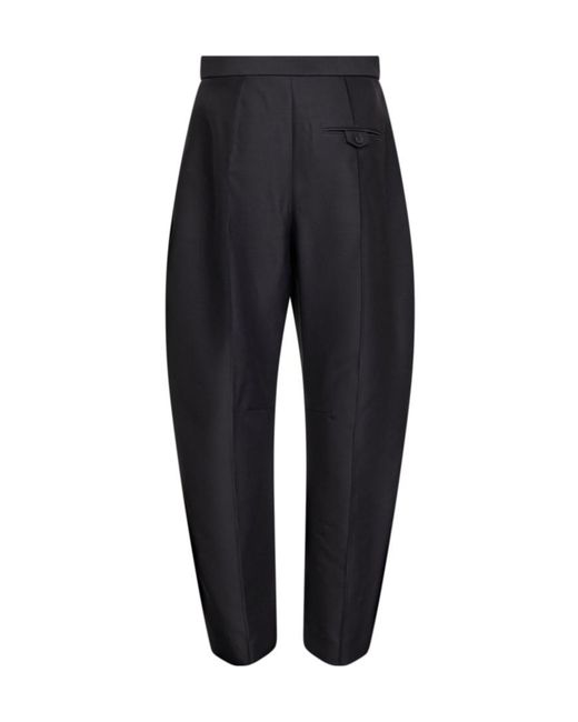 Khaite Blue Pleated Tapered Pants