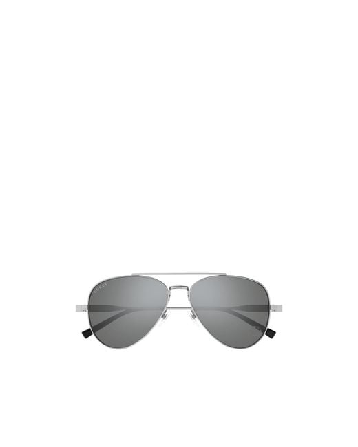 Gucci White Eyewear Gg1874S Aviator Sunglasses for men