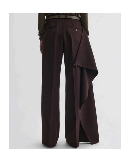Phoebe Philo Brown Wool Apron Casual Pants