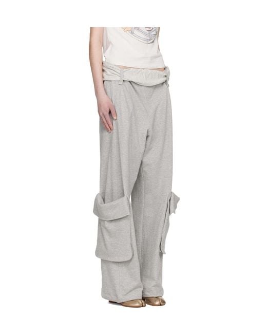 OPEN YY Gray Rolled-Up Athletic Cargo Pants