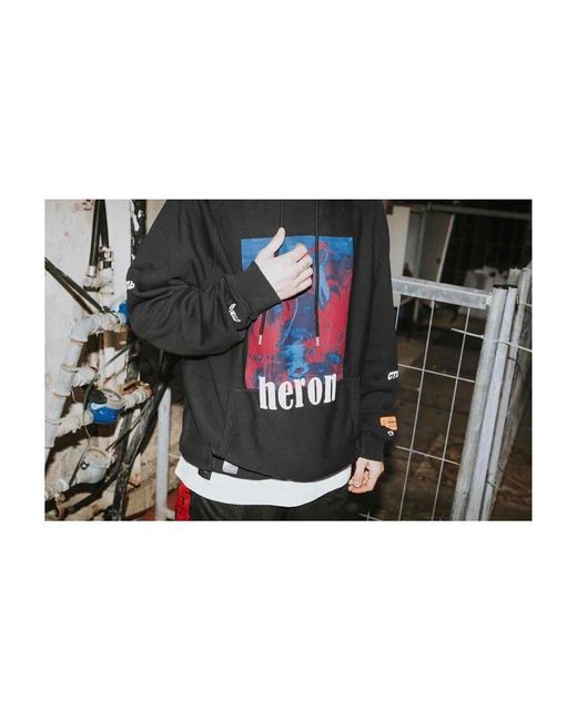Heron Preston Blue Heron Printed Sweater for men
