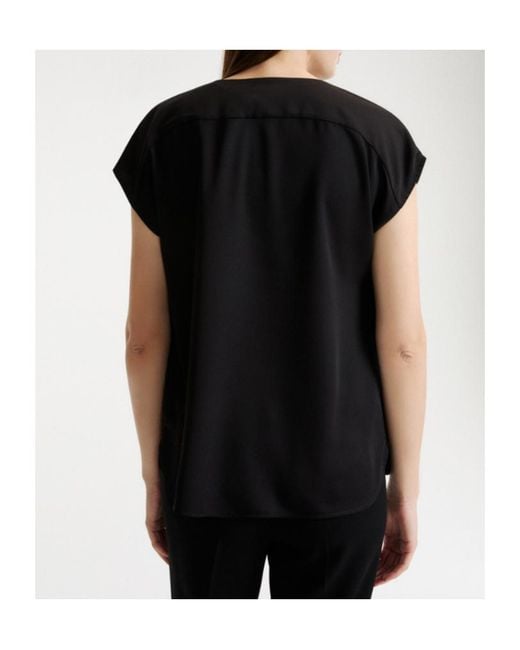 Marella Black Fluid Satin Blouse