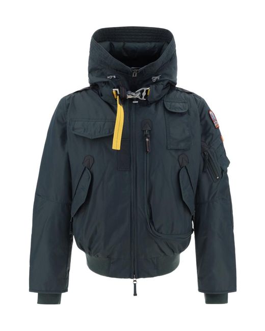 Parajumpers Blue Logo-Patch Hooded Jacket for men