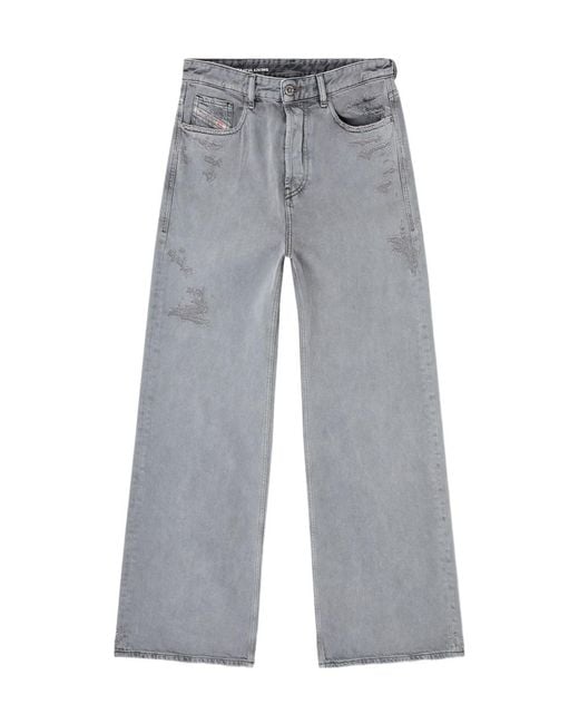 DIESEL D-Rise Relaxed Jeans in Grey for Men | Lyst UK
