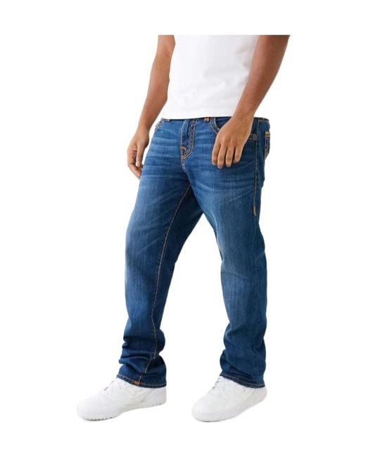 True Religion Blue Belt-Loop Jeans for men