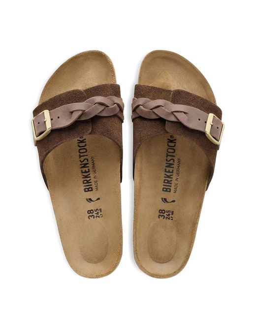 Birkenstock Brown Oita Braided Buckle-Fastening Sandals
