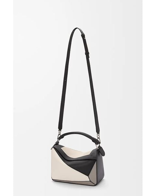Loewe Black X Albers Puzzle Small Leather Top-Handle Bag