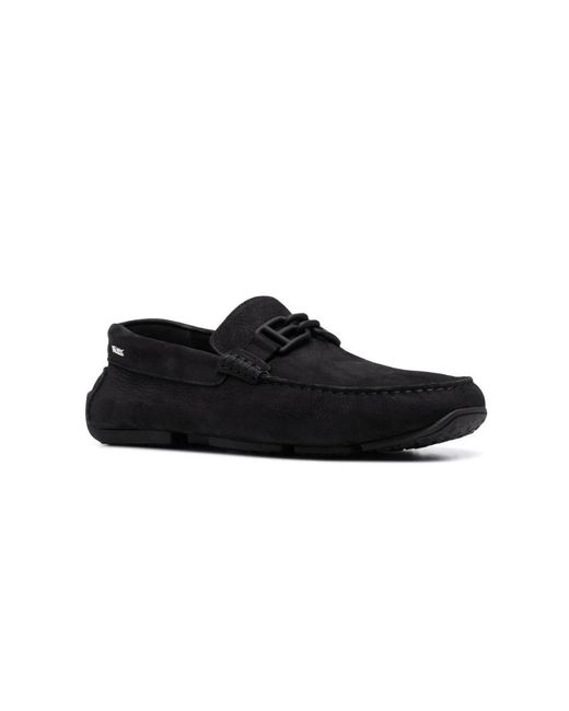 Bally Black Logo Loafers for men