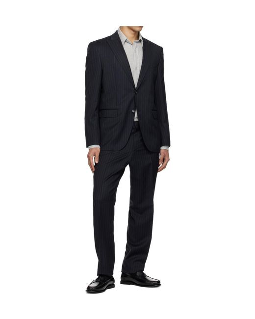 Boss Blue Pinstripe Single-Breasted Suit for men