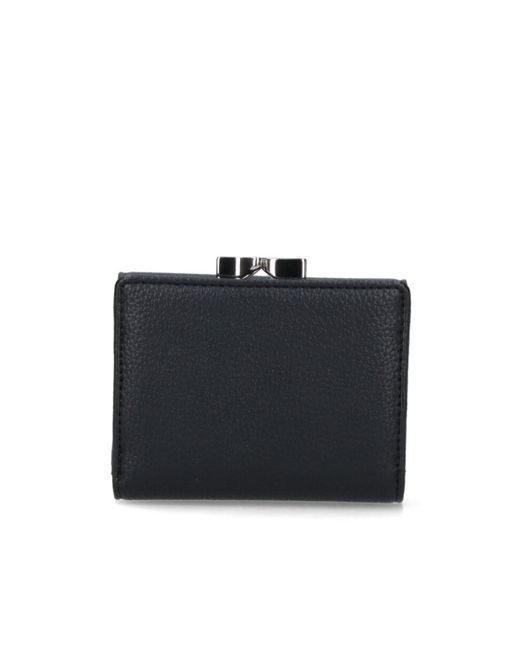Vivienne Westwood Black Logo Engraved Wallets