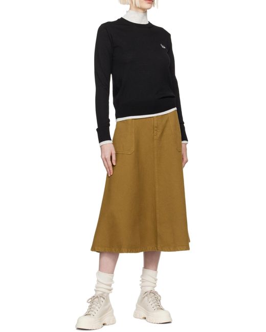Maison Kitsuné Black Maison Kitsuné Baby Fox Patch Jumper