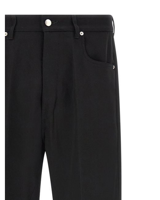 Rick Owens Black Casual Trousers With Belt Loops for men