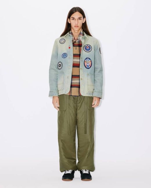 KENZO Blue Travel Denim Jacket for men