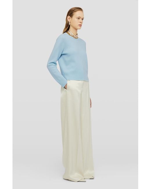 Jil Sander Blue Crewneck Long-Sleeved Jumper