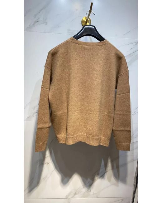 Max Mara Natural Monogram-Knit Jumper