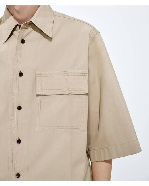 Bottega Veneta Natural Cotton Toile Shirt for men