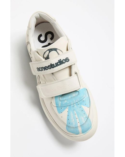Acne Natural Touch-Strap Platform Sneakers for men