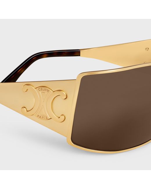 Céline Brown Triomphe Metal Racer Sunglasses