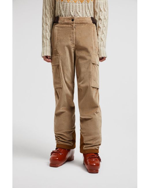 Moncler Natural Padded Technical Corduroy Ski Trousers