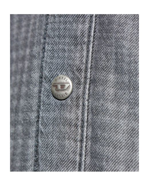 DIESEL Gray D-Simply-S11 Checked Shirt for men