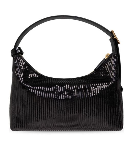 MCM Black Sequined Shoulder Bag