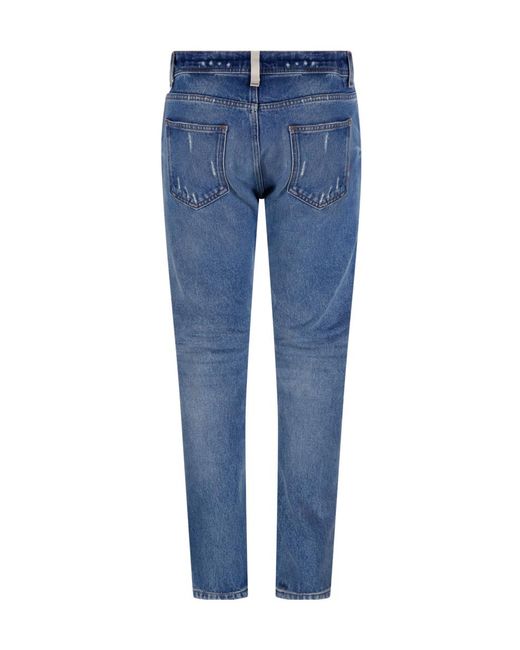 AMISH Blue Mid-Rise Straight Jeans for men