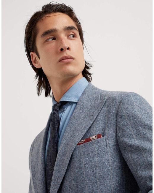 Brunello Cucinelli Red Logo Patch Graphic Printed Pocket Square for men