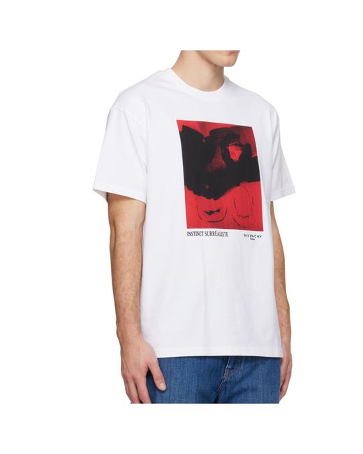 Givenchy Red Graphic Printed Regular Fit T-Shirt for men