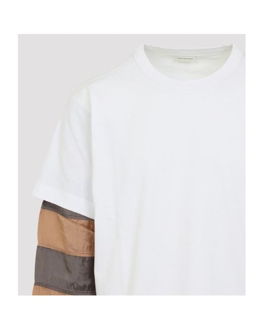 Dries Van Noten White Heedar Ls Layered T-Shirt for men
