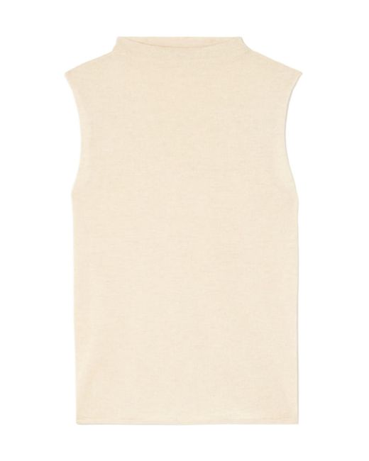 The Elder Statesman Natural Cashmere Tank