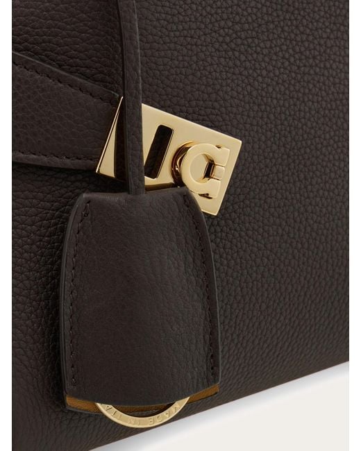 Ferragamo Brown Ferragamo Mini Hug Top Handle Bag