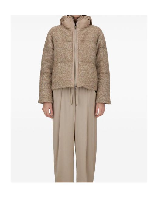 Herno Brown Long-Sleeved Down Jacket