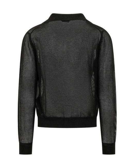 Tom Ford Black V-Neck Knitted Pullover for men