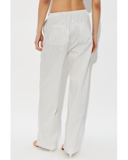 IRO White Striped Casual Pants
