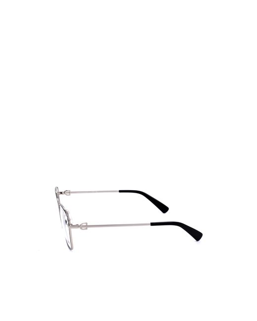 Longchamp White Rectangle Frame Glasses